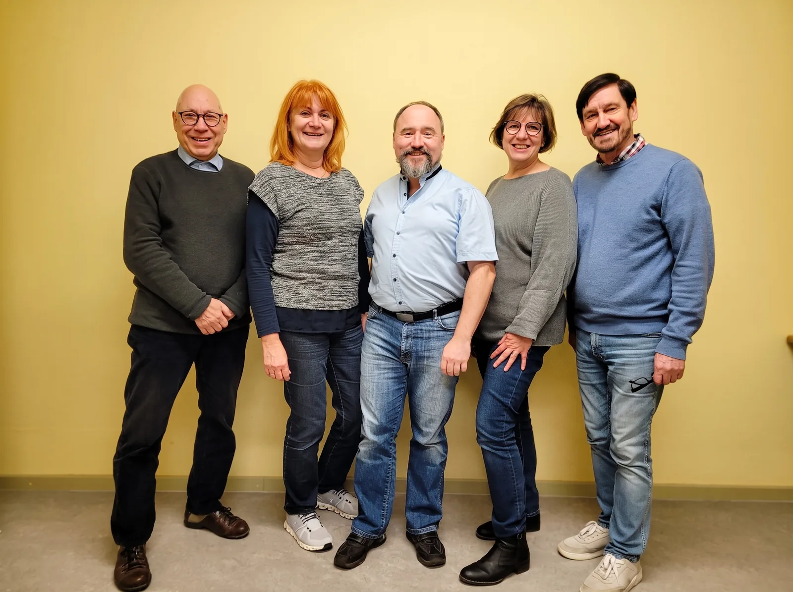 Vorstand: Siegfried Büttner, Kerstin Wendeborn, Jan Bresching, Katrin Wendler und Werner Georges von links nach rechts